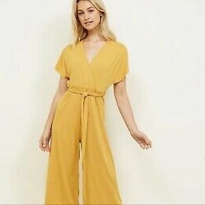 Flared Rib Knit Jumpsuit